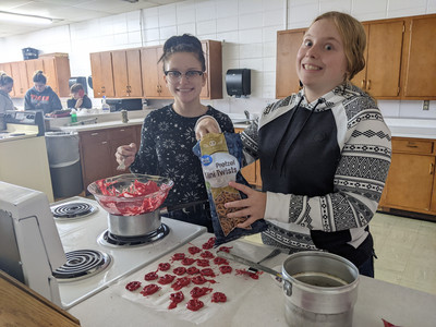 High School professional pretzel makers.