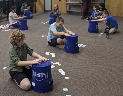 5th grade made bucket drum compositions!