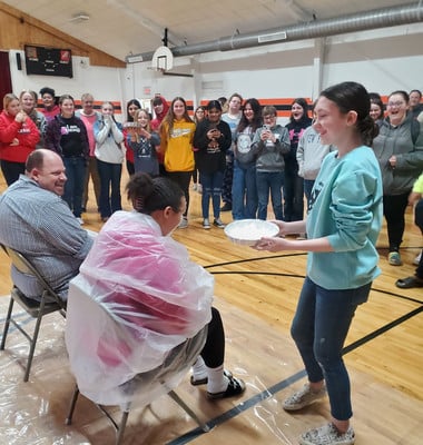 Samiyah gets to pie her classmate Liberty!