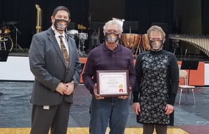 Pictured here are (l to r) James Kuchta, Granton Area School District Interim District Administrator; Dennis Kuehn, Granton School Board Member; and Theresa Hasz, Granton School Board President.